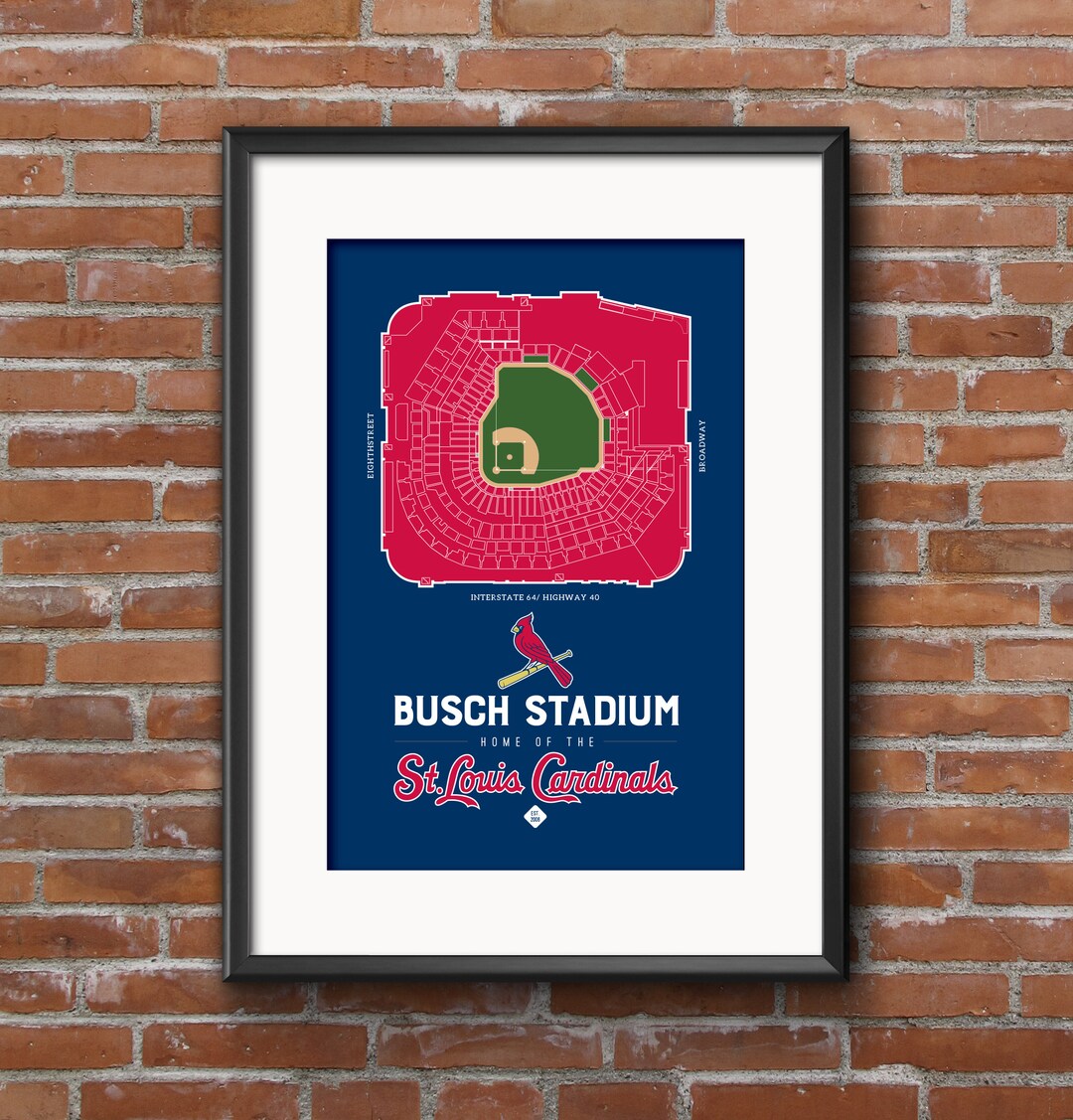 Busch Stadium Map - St. Louis Cardinals - Digital File - Printable ...