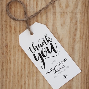 Business Thank You Custom Stamp - 1.5&quot; wide and 3&quot; tall