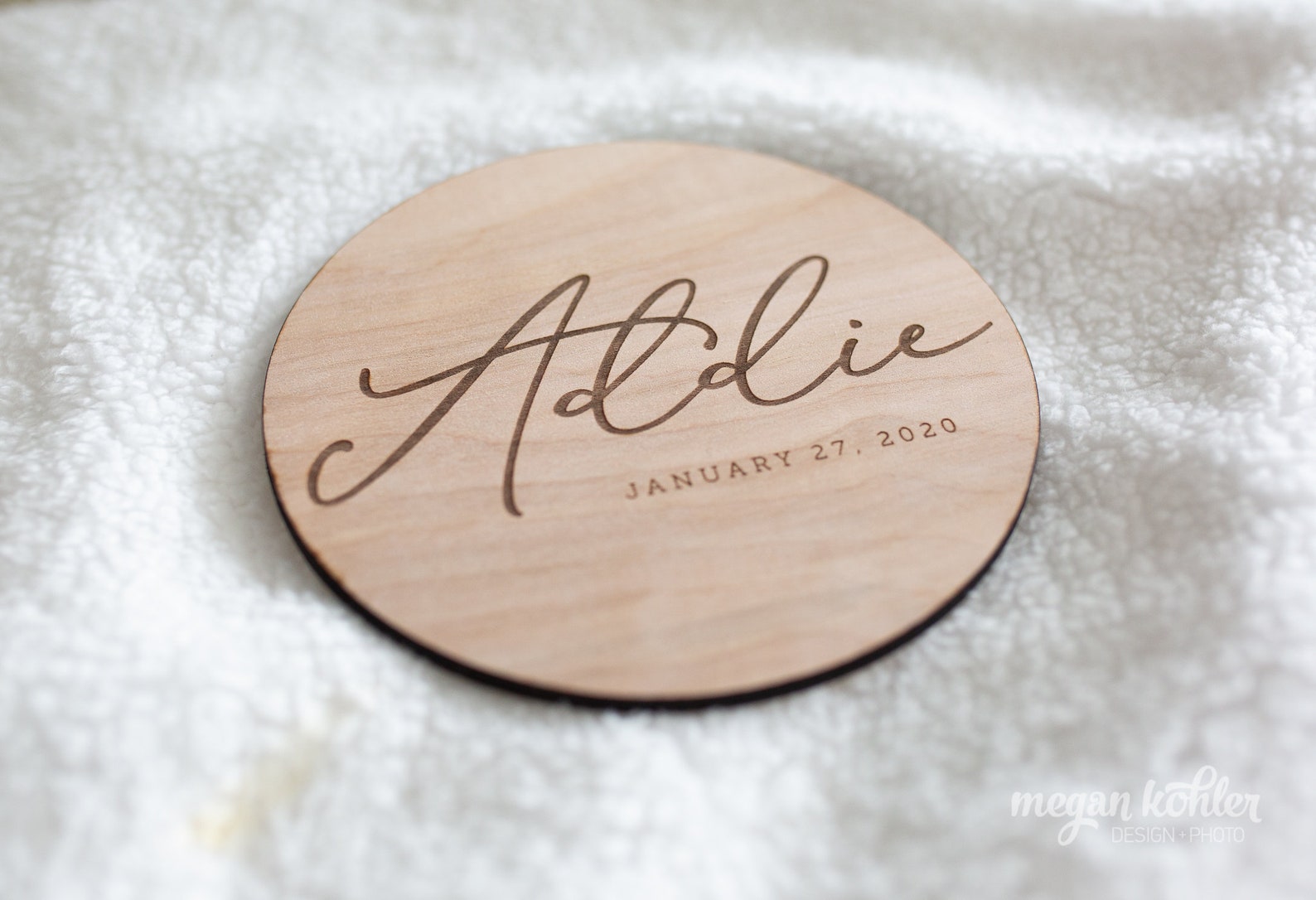 Laser Engraved Birth Announcement Sign Baby Name Etsy