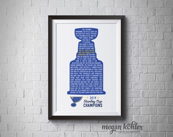 16x20 Printable - Blues Stanley Cup Final Call 2019 Digital Poster - Kid's Room - Man Cave