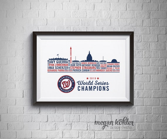 8x10 Printable Washington Nationals World Series | Etsy