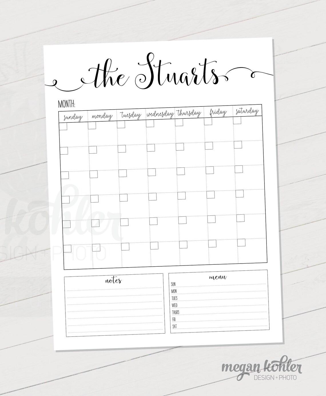 Personalized Family Calendar Printable File 18x24 Digital Etsy Personalized Family Calendar Printable File 18x24 Digital Etsy