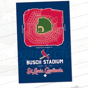 Busch Stadium Map - St. Louis Cardinals - Digital File - Printable ...