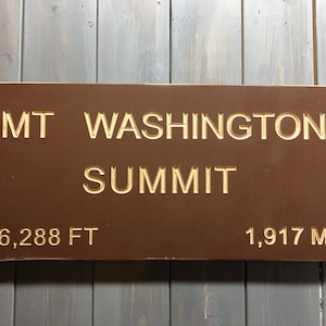 Mt. Washington Summit Sign