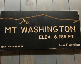 Mount Washington Elevation Sign