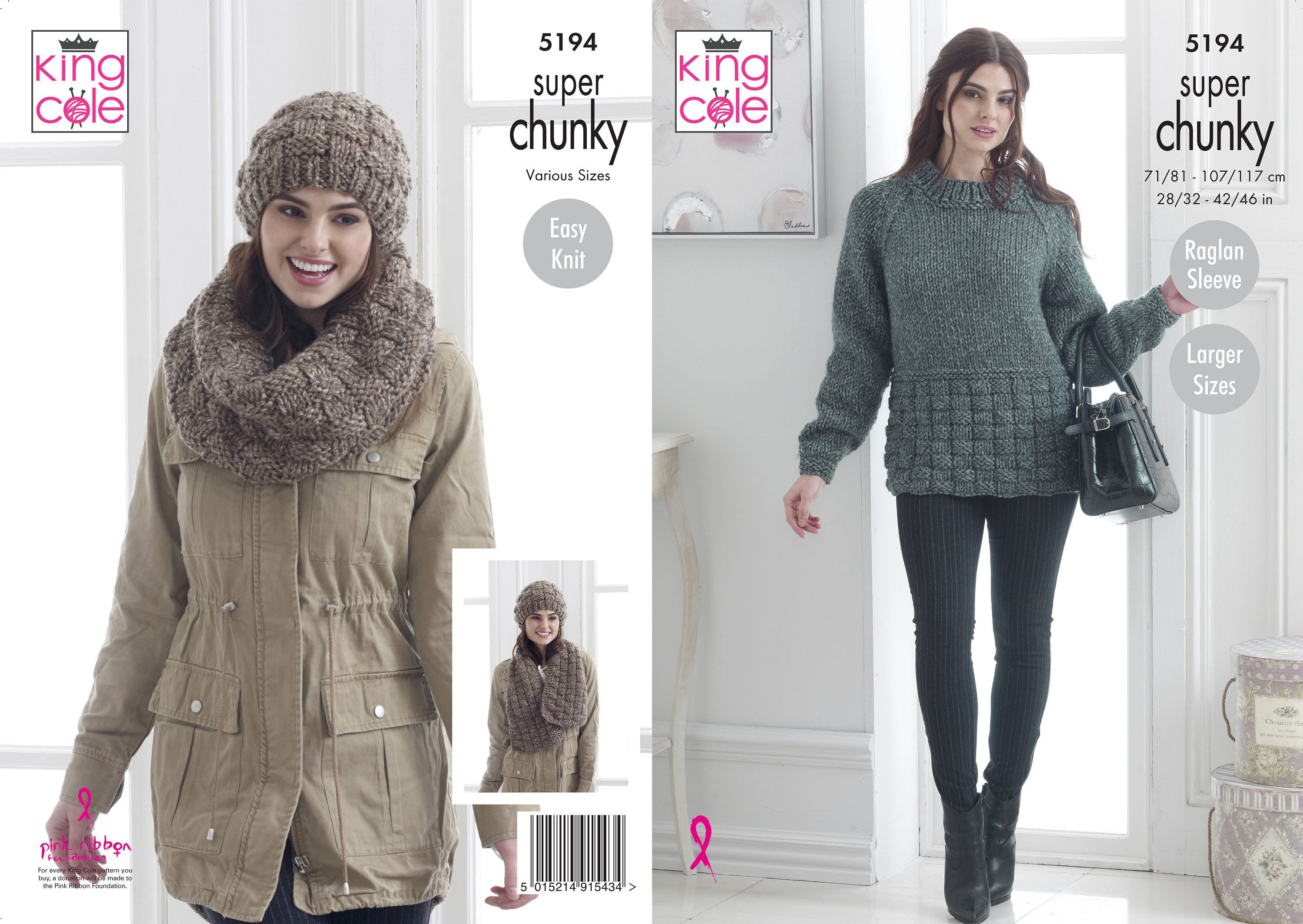 King Cole Crochet Motif Écharpe Chapeau & Capuchon