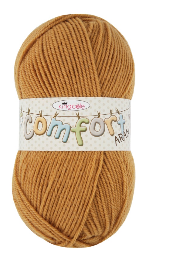 White (330) Comfort Aran,King Cole Aran,White 4 Worsted,Acrylic Aran  Yarn,White Aran Knitting,Aran Crochet Yarn,Knitting Supplies