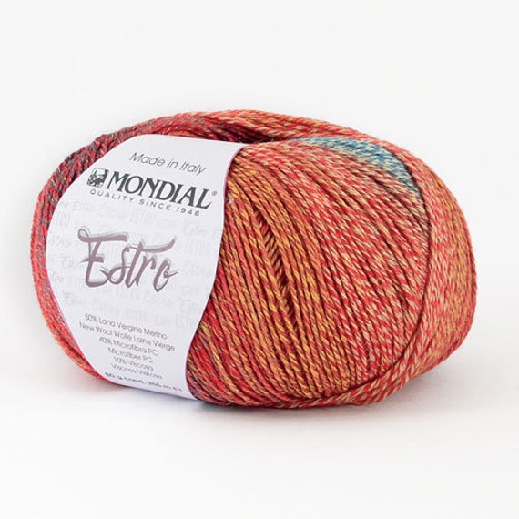 Red/brick Estro 953 DK Yarn, Lane Mondial Double Knit, Red Orange Light  Worsted, Stripey Double Knit, Knitting Supplies, Crochet Supplies 