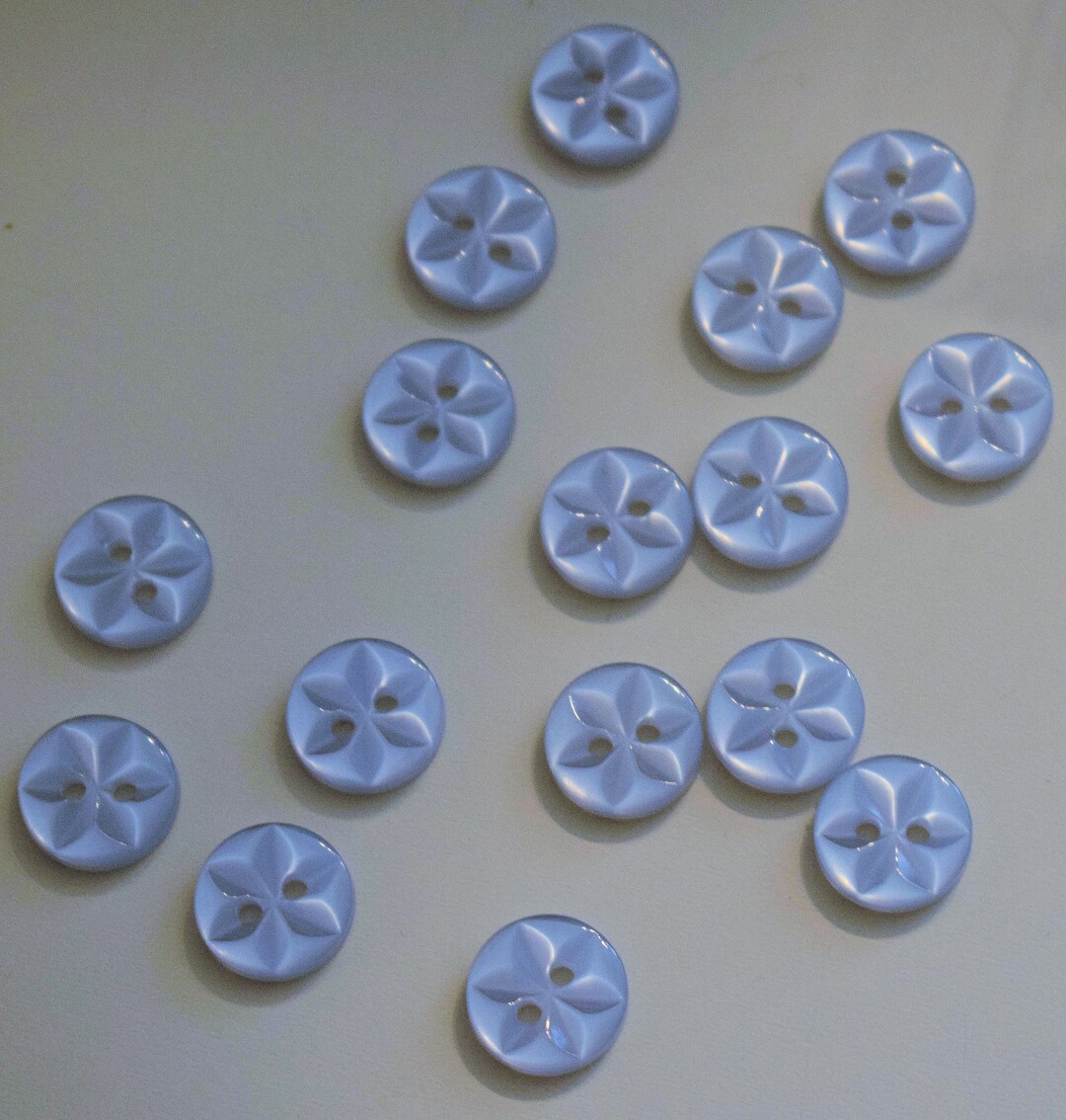11.5mm Blue Star Buttons, Blue Sewing Buttons, 11.5mm Sewing Buttons