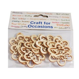 Formes de fleurs en bois, Fleurs shabby chic, Créations pour occasions spéciales, Formes en bois, Fleurs en bois pour scrapbooking, Fournitures créatives en forme de fleurs