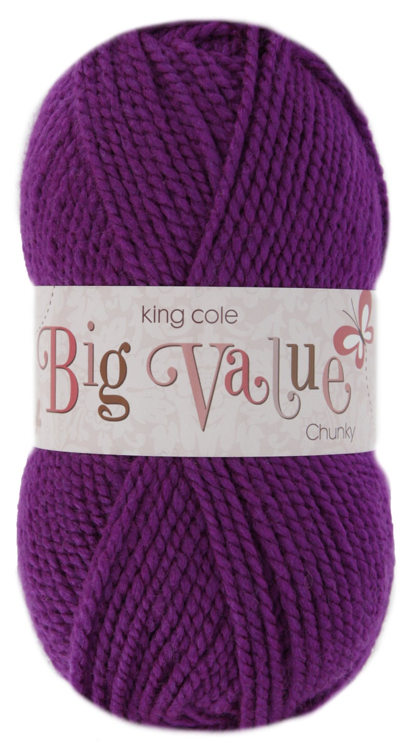 Blue 824 Big Value Chunky Yarn King Cole Big Value Chunky Etsy Canada