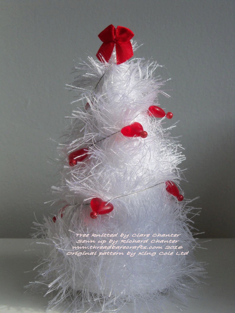 Tinsel Christmas Tree Knitting Pattern King Cole Tinsel Etsy