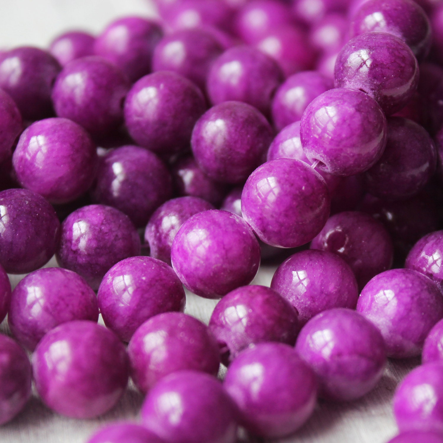 10mm Candy Jade Jade Beads Purple Beads