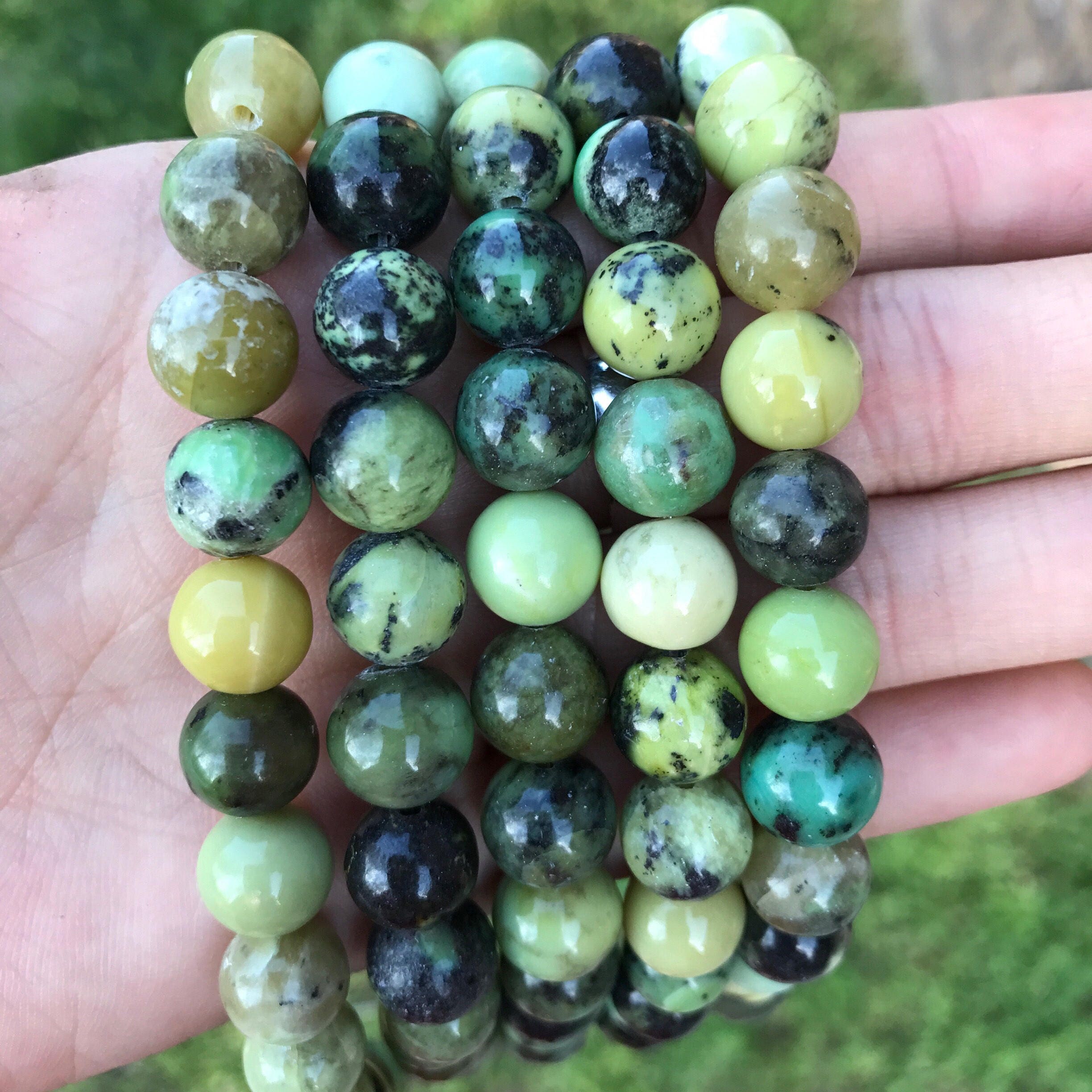 10mm Australian Jade Chrysoprase Beads Natural Green Etsy