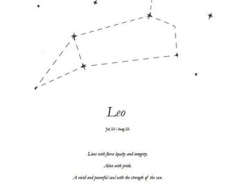 Leo Zodiac Print