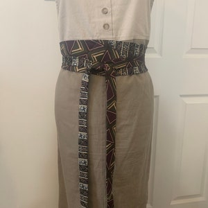 Obi Belt in Deep Purple and Olive Green, Coordinating  display picture 2