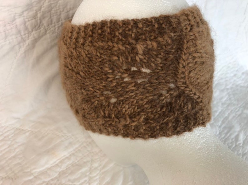 Alpaca ear warmer knit wool headband