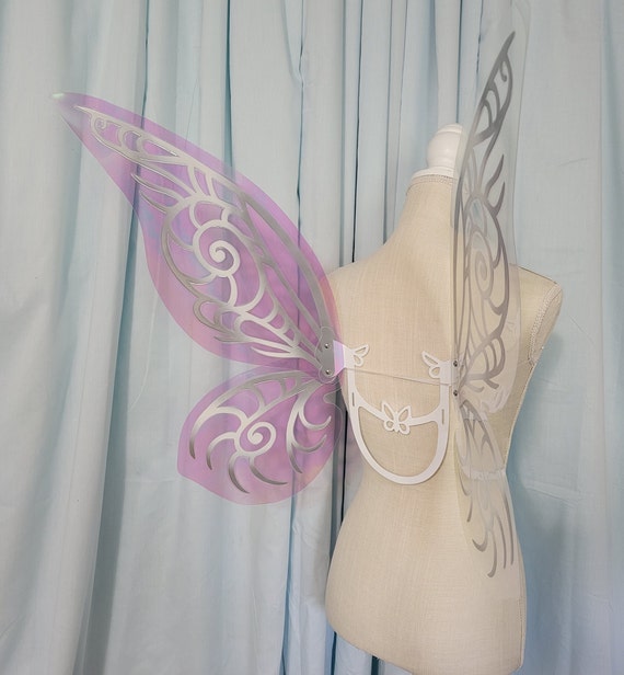 green emerald velvet dress Dream Fairy Holographic Wings