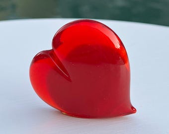 Glass Heart Authentic Murano - Custom engraving, Gift Box included