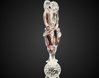 Handgefertigte Muranoglas Skulptur ""ETERNAL LOVERS"" - Individuelle Gravur, Geschenk für Paare."