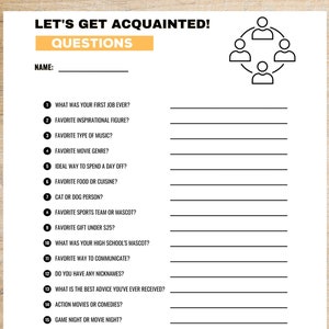Coworker Questions | Employee Icebreaker | Gift Exchange Team Favorites | Questionnaire Survey | About Me Manager Worker Wishlist Printable