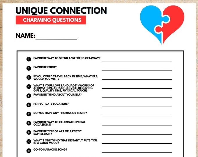 Spouse Questionnaire This item is unavailable - Etsy