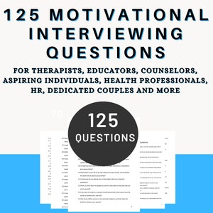 Motivational Interviewing Therapy Questions | MI Approach Intervention Counseling Worksheet Tool | Behavior Therapist Cheat Sheet Notes Pdf
