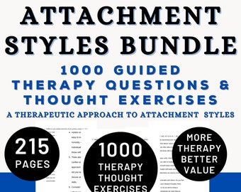 Attachment Styles Therapy Bundle | Anxious Avoidant Secure Ambivalent Disorganize Theory Worksheet |  Preoccupied Dismissive Cycle Workbook