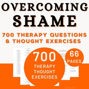 Overcoming Shame Therapy | Guilt Workbook Forgiveness Worksheets | Healing Self-Blame Regret Cycle Journal