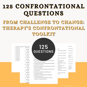 Confrontational Questions | Therapy Intervention Challenging Technique | Gestalt Questionnaire Cbt Worksheet | Confront Therapist  Sessions