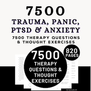 Trauma PTSD Anxiety Cptsd Disorder Panic Attacks Therapy Bundle | LCSW Worksheet Clinical Worksheet Handout Workbook Mental Health Questions