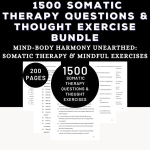 Somatic Therapy Questions Bundle  | Nervous System Regulation Worksheet | Experiencing Coping  Awareness PTSD Workbook Autonomic Healing