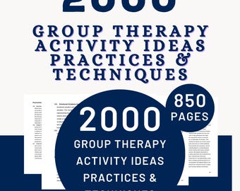 Gruppentherapie-Aktivität praktiziert Techniken | Therapeutische Aktivitäten Arbeitsblatt Spiele Übung LPC Therapeut LCSW Arbeitsblatt Pläne Sitzungen