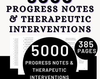 Therapy Progress Notes | Therapeutic Interventions Document| Counselor Resource Cheat Sheet Clinical Therapist Worksheets LCP Session Client
