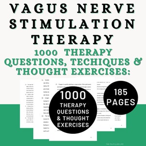 Vagus Nerve Stimulation Therapy | Somatic Autonomic Exercise Questions Techniques | ANS Emotion Worksheet VSN Activation Workbook Journal