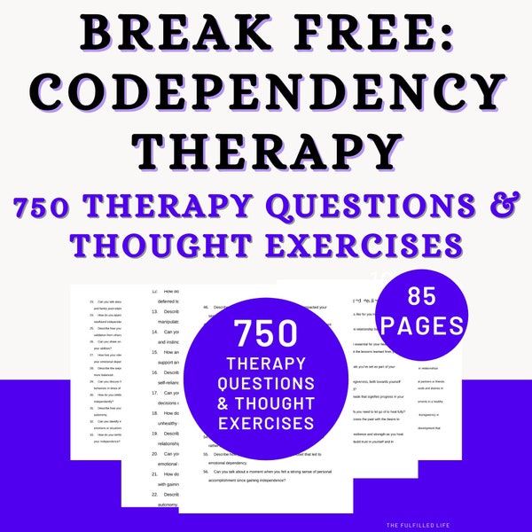 Codependency Therapy | Narcissist Codependent Abuse | Couples Relationship Boundaries |  Unhealthy Relationship Counseling Workbook Journal