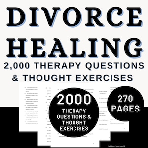 Divorce Bundle | Divorced Counseling Therapy Coparenting Custody| Couples Marriage Healing Breakup Separated Journal Checklist Workbook Gift