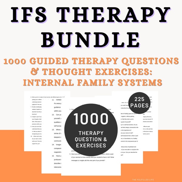 IFS Therapy Questions Exercises | 1000 Internal Family Systems Parts Mapping Work | Coping Worksheet Burden Conflict | Therapists Journal