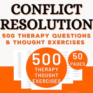 Conflict Resolution | Communication Therapy Conflict Processing Stages of Argument Difficult Conversations Mediation Worksheet LMFT HR Anger