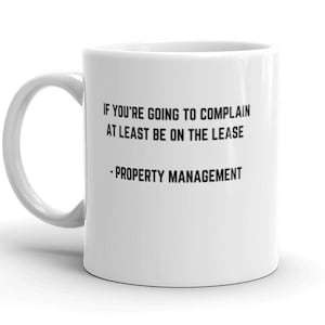 Property manager mug, Landlord coffee cup, investor funny Landlord mug, real estate investor joke land apartment management gag gift quote