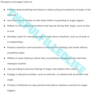 Therapy Progress Note Statements | Therapeutic Interventions Resource Counselor Documentation Workbook Therapist Worksheet Treatment Session bild 8