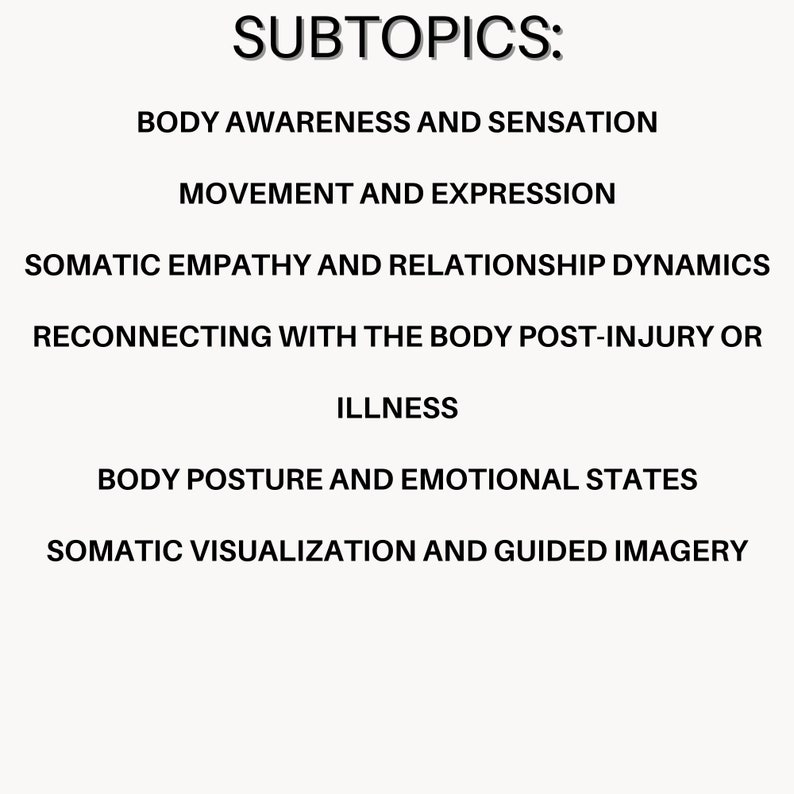 Somatic therapy