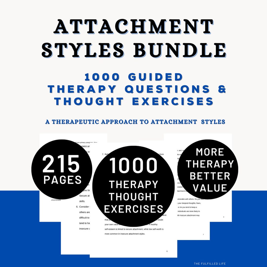 Attachment Styles Therapy Bundle | Anxious Avoidant Secure Ambivalent ...