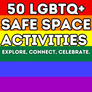 LGBTQ+ Safe Spaces Activities Guide | LGBT Inclusive Ally Ideas Pronouns | LGBTQIA friendly Activity Queer Pride Trans Lesbian Gift Pdf Book