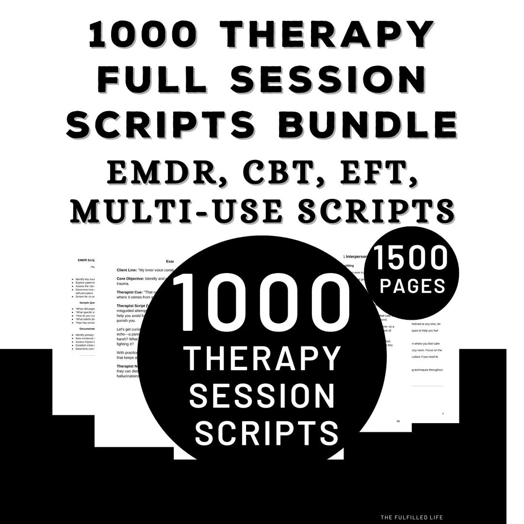 Therapy Scripts Bundle | EMDR CBT EFT Tapping Trauma Focused Sessions ...