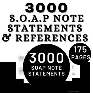 Soap Note Statements | Therapy Intervention Examples Reference Guide | Progress Note Sentence Therapist Worksheet Session Therapeutic Script