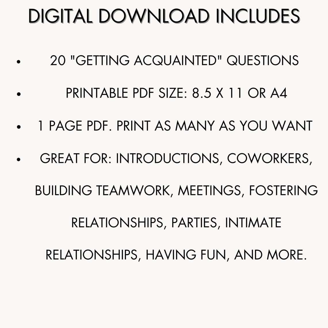 Coworker Questions Employee Icebreaker Gift Exchange Team Etsy