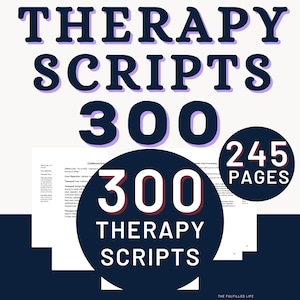 Therapy Session Scripts Intervention Worksheets | Mental Health Treatment Dialogue Social Worker Workbook Therapeutic Therapist Guide Notes
