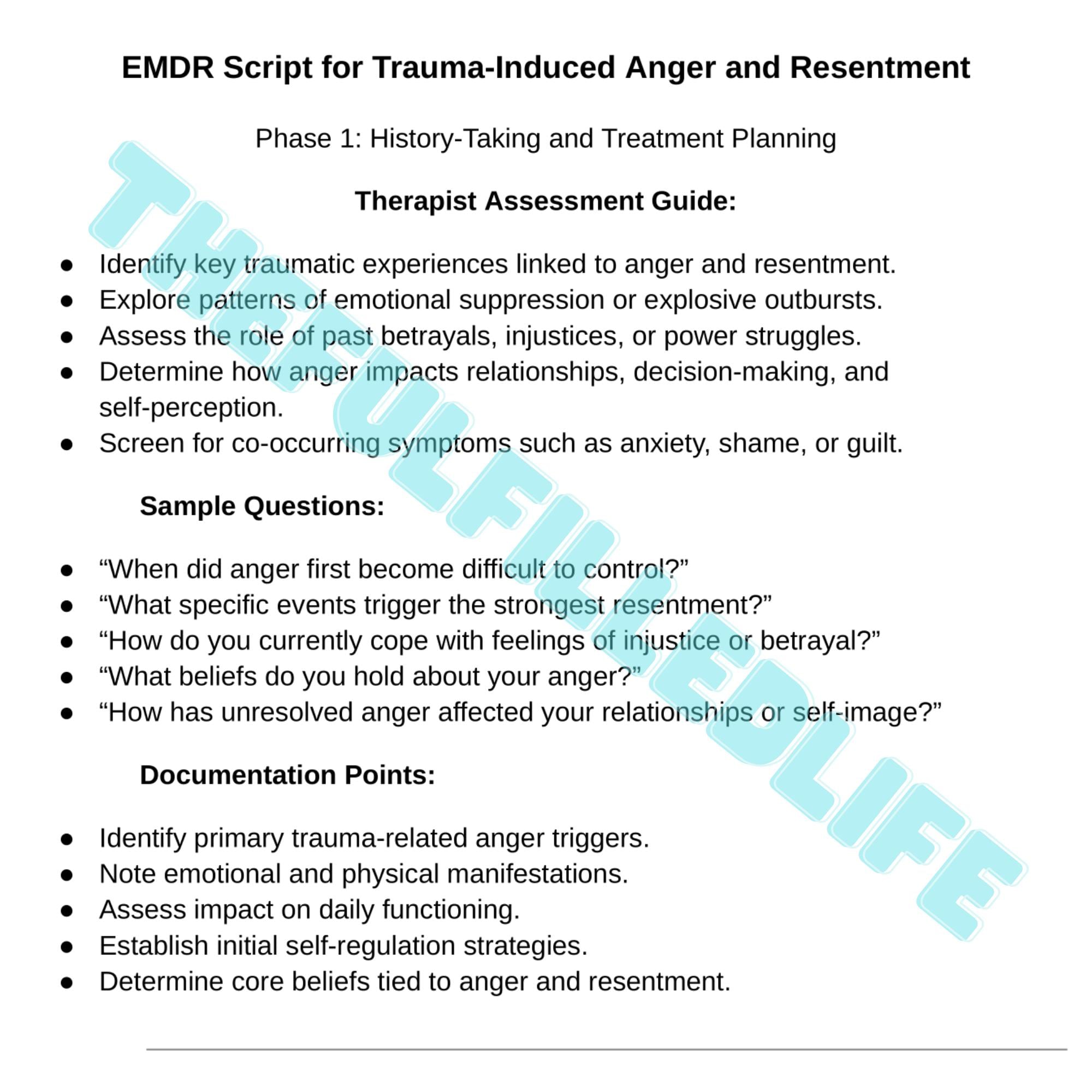 EMDR Scripts Bundle | Eye Movement Desensitization Reprocessing Therapy ...