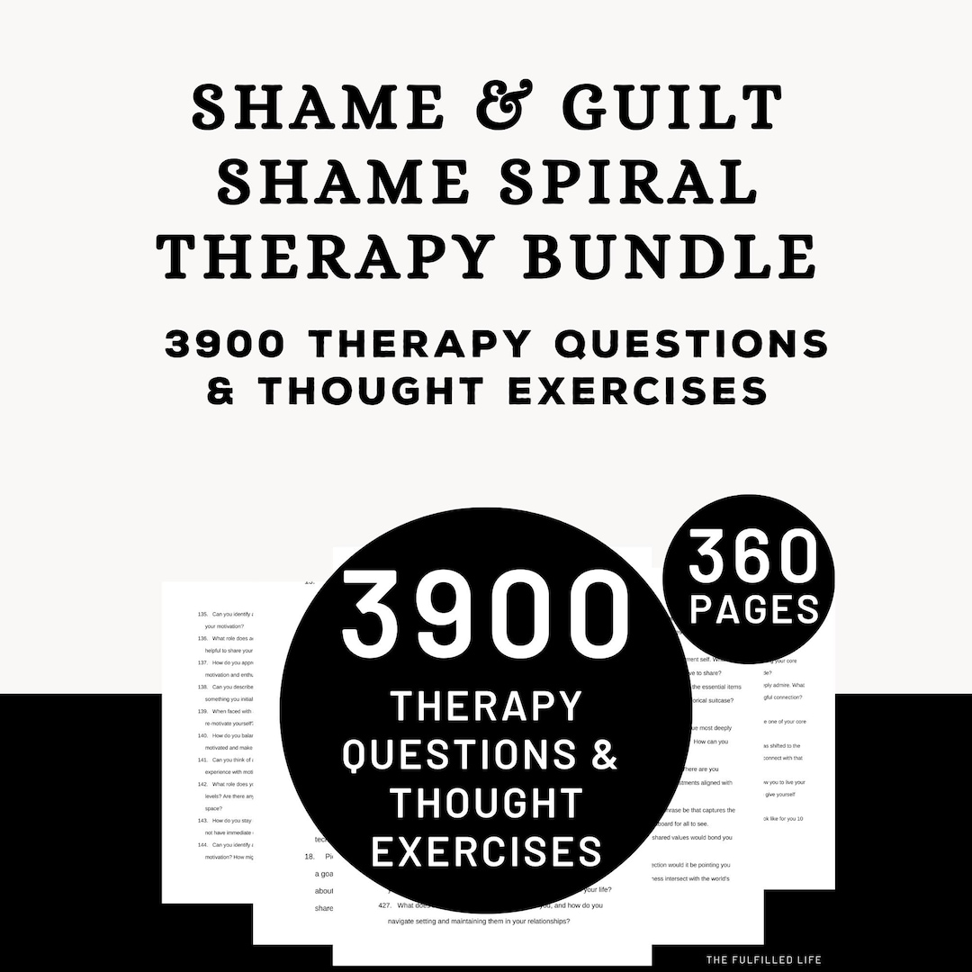Shame Guilt Therapy Bundle | Forgiveness Worksheets | Healing Self ...